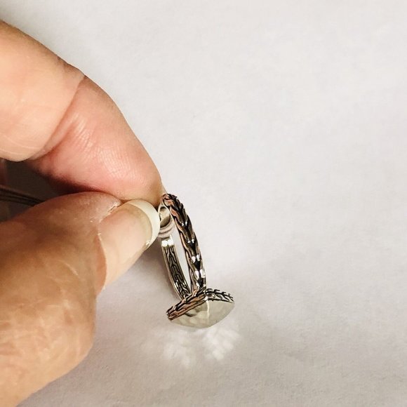 Brand New w/Tag John Hardy Sterling Silver Classic Chain Hammered Ring Size 7 - Picture 10 of 11